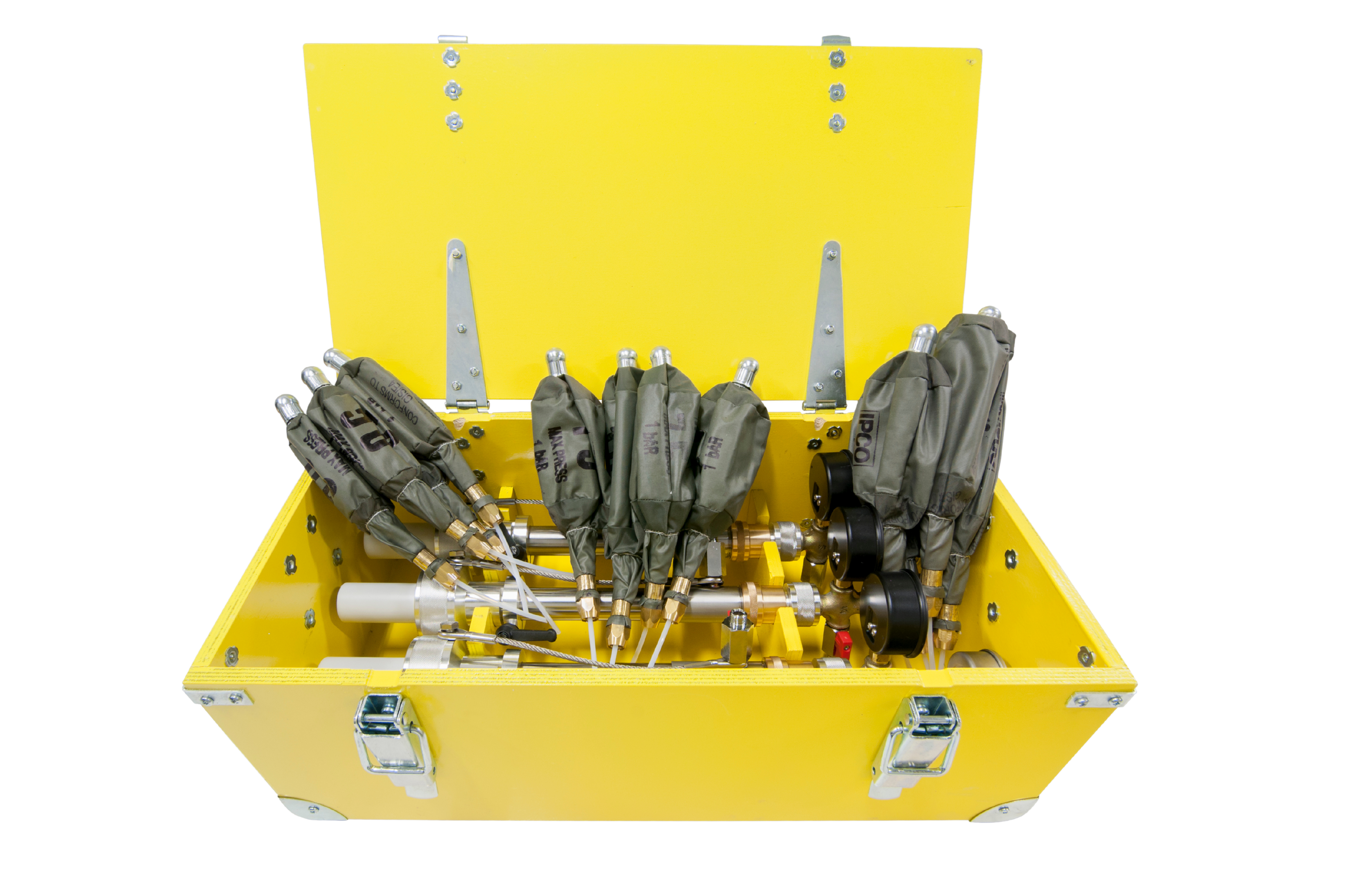 Het IPCOSAFE Blazenset Systeem (IBS) is speciaal ontwikkeld om veilig QA-gasblazen in een leiding te plaatsen via Polsafe- en GLW-opzetstukken, zonder dat er vrij gas kan ontsnappen